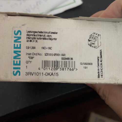询价断路器 3RV1011-0KA15，德国，