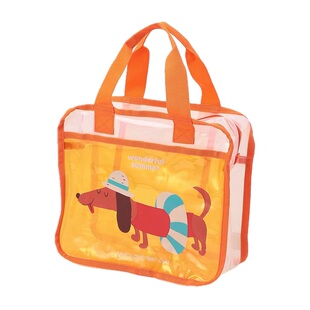 日本 p.premier 2026夏儿童腊肠狗樱桃草莓透明游泳包挎包单肩包