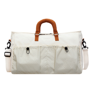 小清新撞色格子旅行包女士大容量轻便手提斜挎包男短途休闲登机包