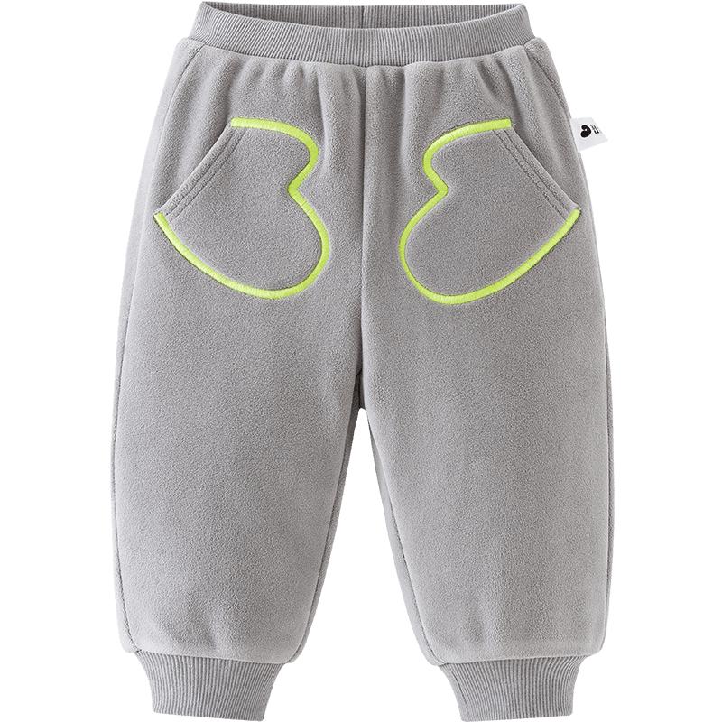 迷你巴拉巴拉儿童双面绒保暖长裤2025冬新品