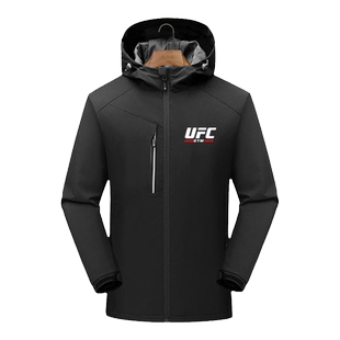 UFC轻重量级MMA混合格斗拳击自由搏击冲锋衣男女连帽夹克外套帽衫