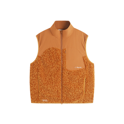 ATRY异材质绒毛拼接撞色马甲外套