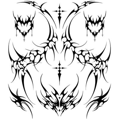 欧美风性感辣妹腰部腹部纹身贴女