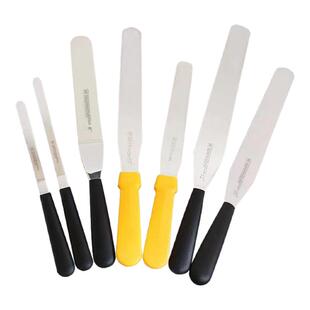 三能蛋糕奶油裱花抹刀直角带刻度不锈钢抹平刀刮刀脱模刀吻刀8寸