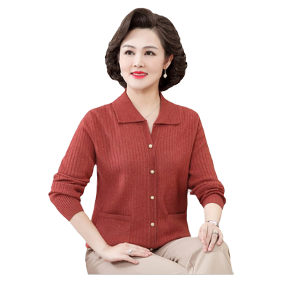 妈妈春秋装针织衫毛衣上衣外套