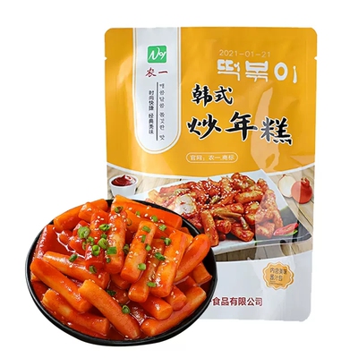 农一真宗韩式辣炒年糕条零食甜辣米糕速食部队火锅套餐含酱年糕