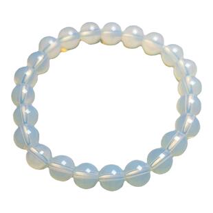 冰种天然蛋白石手链果冻色甜美情侣月光石女流行水晶手串饰品礼物