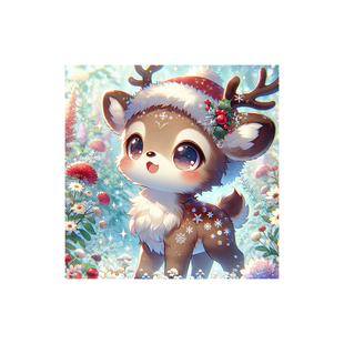 【花田错】钻石画圣诞系列新款满钻卧室卡通小狼手工自粘贴装饰画