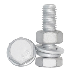 8.8级热镀锌螺栓热浸锌外六角螺丝螺母套装大全M8M10M12M14M16M20