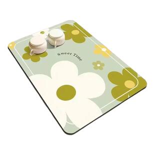 厨房台面沥水垫硅藻泥吸水垫餐具碗盘餐垫灶台洗碗池桌面隔水垫