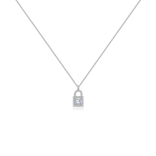 ROMANTIC锁头纯银项链轻奢小众锁骨链女高级设计感2026年新款爆款