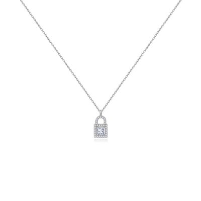 超闪小锁头！纯银项链女轻奢小众