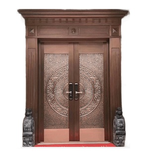 上海如雅铜门农村自建房进户铜大门紫铜真铜门别墅铜防盗门厂家