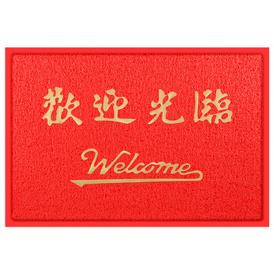 定制欢迎光临商用大门口防滑丝圈地脚垫公司店铺开业加厚垫红地毯