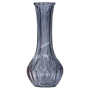 玻璃花瓶北欧风培绿植鲜花银柳雪柳富贵竹插花瓶彩色桌面装饰摆件