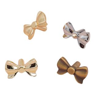 个性创意法式儿童房卡通合金蝴蝶结衣柜门把手橱柜子金色抽屉拉手