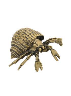 9cm超大号寄居蟹摆件纯黄铜仿真