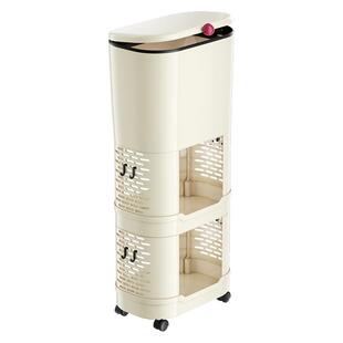 厨房垃圾桶家用大容量滑盖可移动多层高款免弯腰专用日式可置物架