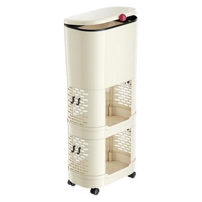 【免弯腰】厨房垃圾桶可移动多层