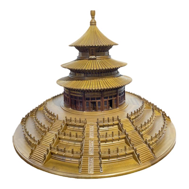建筑模型东阳木雕天坛摆件礼品
