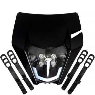 KTM胡思瓦那 华洋波速尔 越野摩托车改装鬼脸大灯LED车前大灯总成