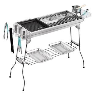 烧烤架家用烧烤炉户外便携式野外露营折叠木炭不锈钢加厚碳烤炉子