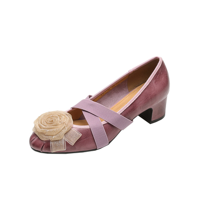 意大利头层牛皮玛丽珍通勤单鞋女