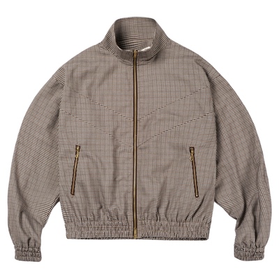 SUPERTOFU 千鸟格 ideal拉链点缀 立领复古运动夹克外套 SS25