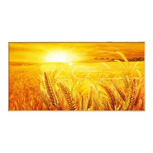 日出餐厅金色沙发风景画挂画麦田田园墙壁丰收装饰画太阳客厅麦穗