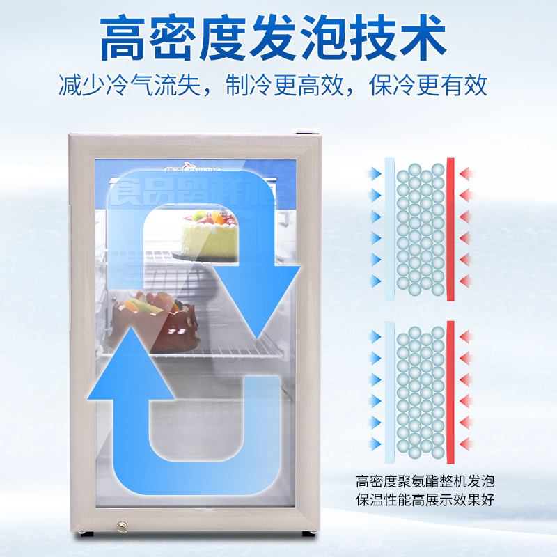 穗凌冰柜小型冷柜单温饮料柜茶叶冰箱办公室冰吧食品留样柜展示柜