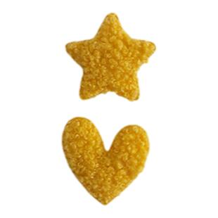 周岁女孩包布星星爱心款发卡女宝宝服装配饰儿童羊绒黄色发夹平夹