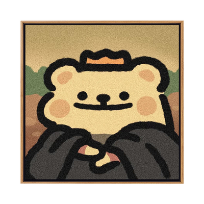 小熊虫世界名画系列数字油画挂画