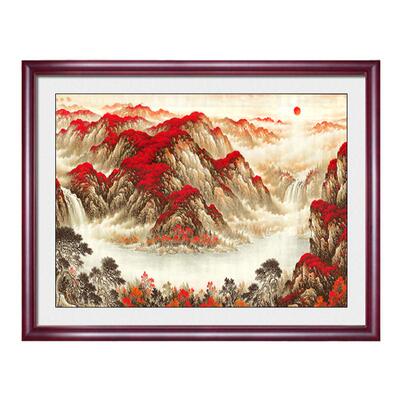 新中式风免打孔遮挡电表箱装饰画