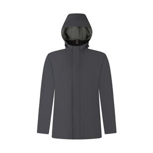 【可脱卸兔毛内胆】柒牌尼克服男士鹅绒保暖羽绒服连帽冬装外套