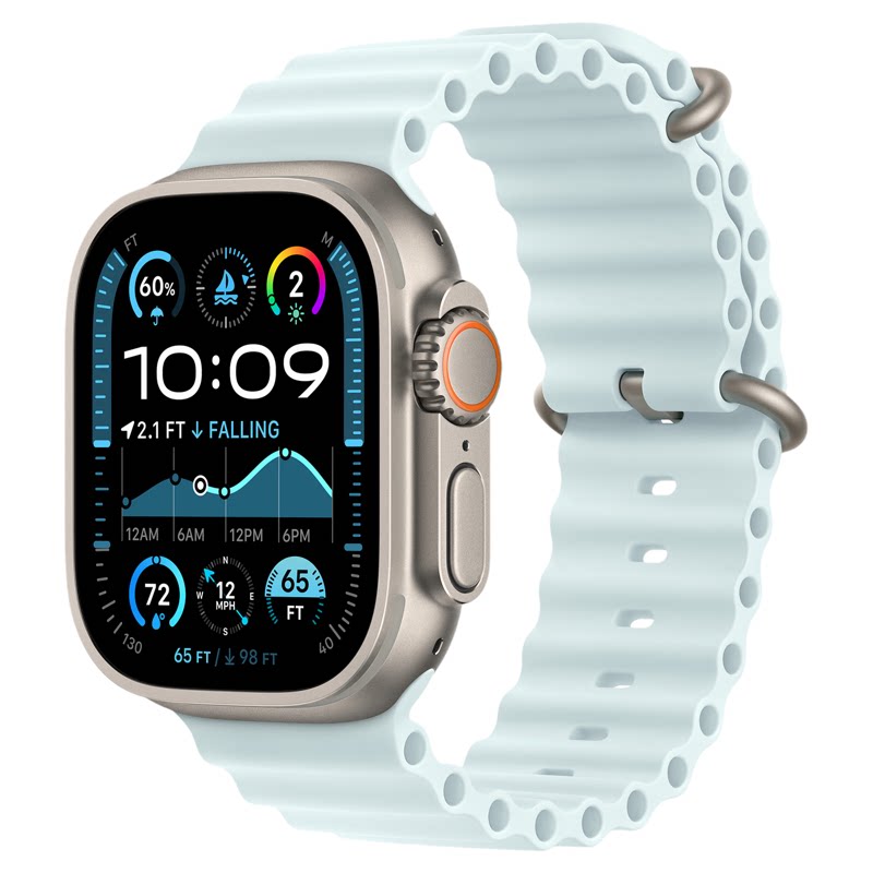 原装正品Apple Watch 海洋表带氟橡胶iWatch Ultra1/2/3防水运动