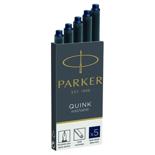 PARKER派克 钢笔墨水替换芯标准盒装蓝黑色一次性墨囊出行方便官方旗舰店正品墨水芯