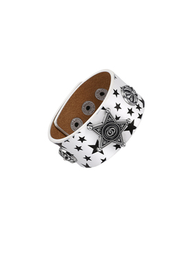 皮复古摇滚五角星手环