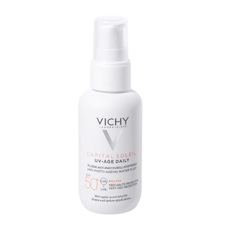 vichy薇姿小白盾防晒霜保湿抗氧化修护油痘肌面部隔离官方正品
