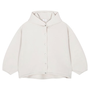 LOWRYS FARM外套女2026春季新款挺阔短款针织连帽夹克衫640878