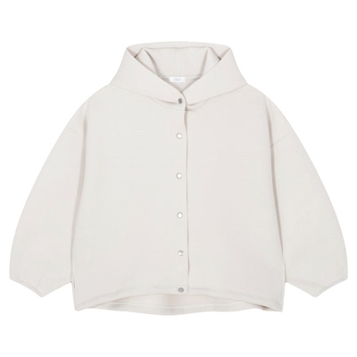 LOWRYS FARM外套女2026春季新款挺阔短款针织连帽夹克衫640878