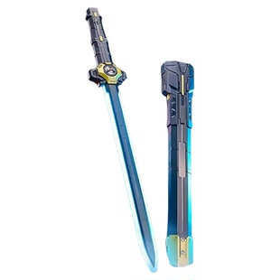 拔刀火花光剑中剑双刀流激光剑喷雾儿童玩具男孩黑科技发光大宝剑