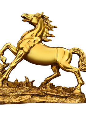 摆件客厅马黄铜马到成功工艺品