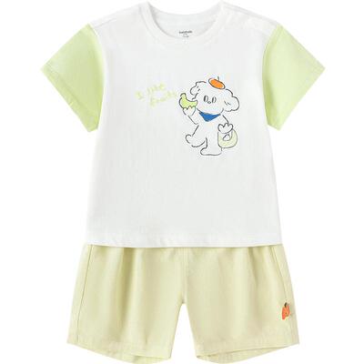 巴拉巴拉童装宝宝短袖t恤套装萌