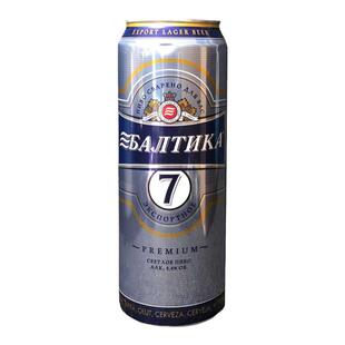 450ml*6罐俄罗斯进口波罗的海7号啤酒易拉罐装黄啤酒高度啤酒