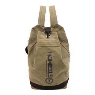 满江红2023新款帆布包运动双肩包背包学生旅行包复古休闲包水桶包