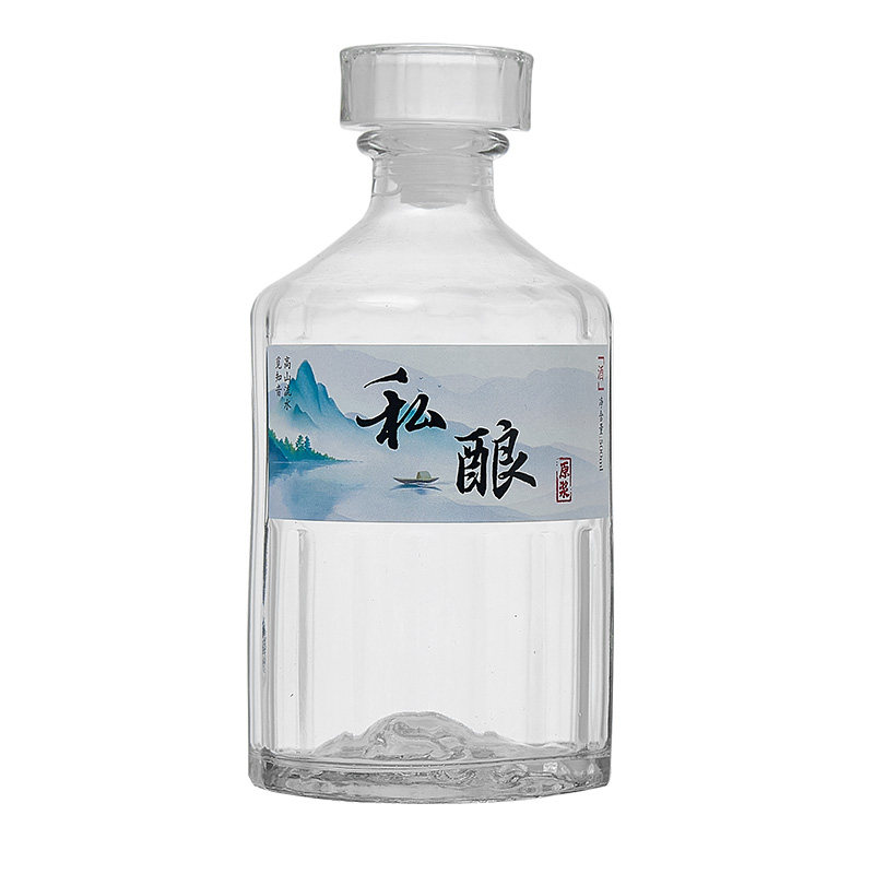 玻璃白酒果酒密封分装瓶500ml