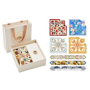 万事利真丝丝巾扣礼盒桑蚕丝小方巾斜巾送女友礼物生日礼品礼盒装