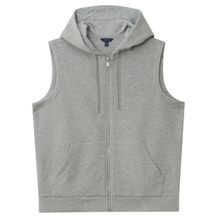 NAUTICA/诺帝卡女装26春季新品休闲百搭柔软针织连帽马甲背心