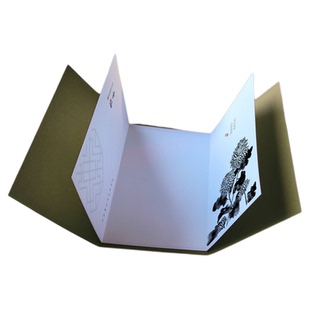 qj160迷你小卡片折卡贺卡超大请柬明信片红竹石北欧贺卡北欧卡片