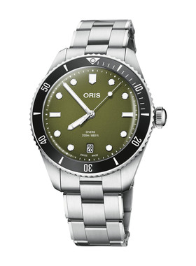 Divers复刻潜水系列自动上链原装瑞士进口复古橄榄绿日历腕表39mm
